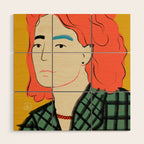 WOOL COAT GIRL Wood Wall Art Gallery Image 1