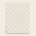 Midcentury Stars and Dots Pattern in Mushroom Beige and Cream Notebook Gallery Image 4