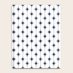 Midcentury Stars and Dots Nautical Navy Blue and White Pattern Notebook Gallery Image 4