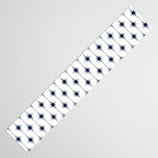 Midcentury Stars and Dots Nautical Navy Blue and White Pattern Table Runner Gallery Image 3