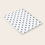 Midcentury Stars and Dots Nautical Navy Blue and White Pattern Notebook Gallery Image 3