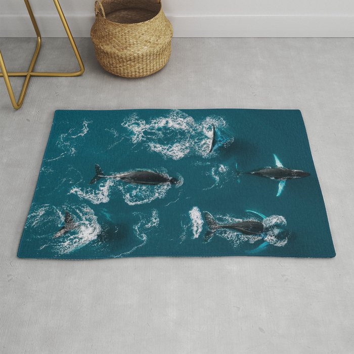 Humpback Whales In The Arctic Rug Gallery Image 1