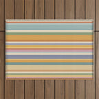 Classic Stripes VI - Vintage Pastel Outdoor Rug Gallery Image 1