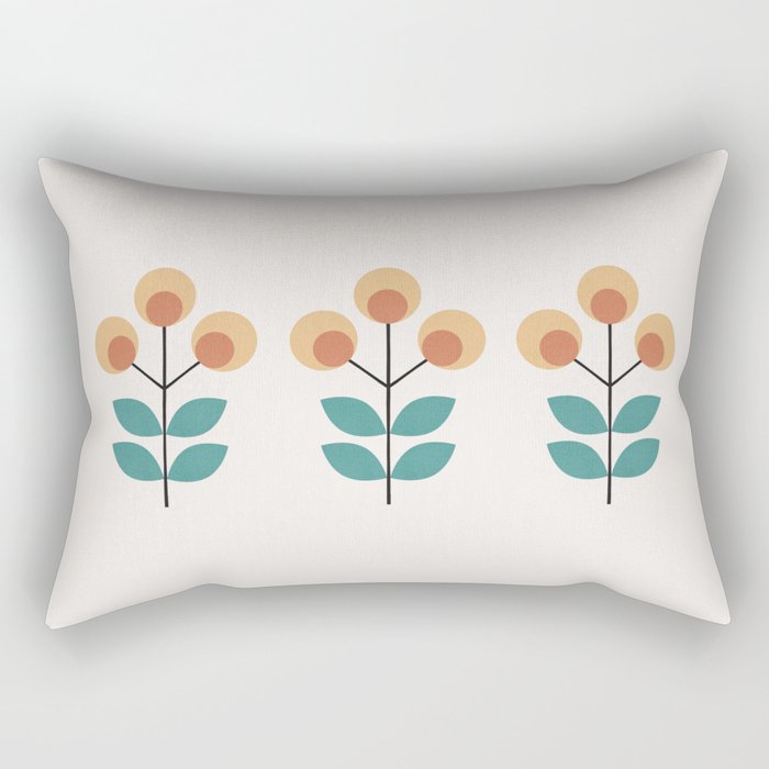 Retro Flower 1-1 Rectangular Pillow Gallery Image 2
