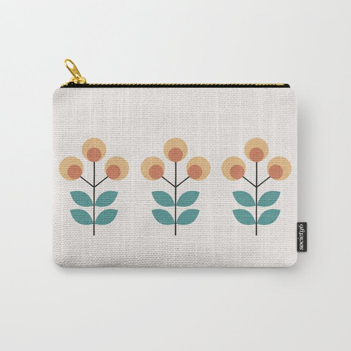 Retro Flower 1-1 Carry All Pouch Gallery Image 1