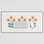 Retro Flower 1-1 Desk Mat Gallery Image 1