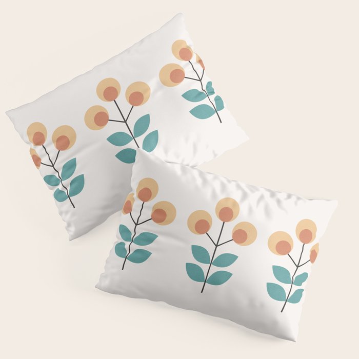 Retro Flower 1-1 Pillow Sham Gallery Image 1