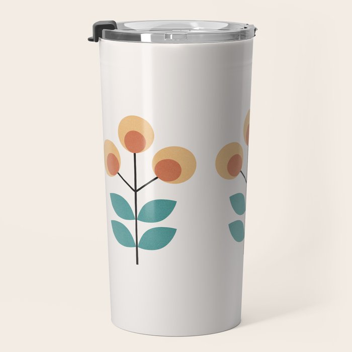 Retro Flower 1-1 Travel Mug Gallery Image 3