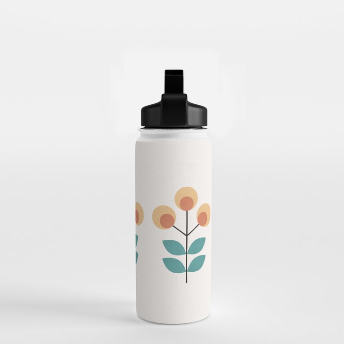 Retro Flower 1-1 Water Bottle Gallery Image 2