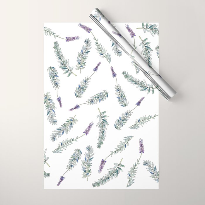 Lavender, Illustration Wrapping Paper Gallery Image 1