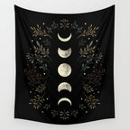 Moonlight Garden - Olive Green Wall Tapestry Gallery Image 4