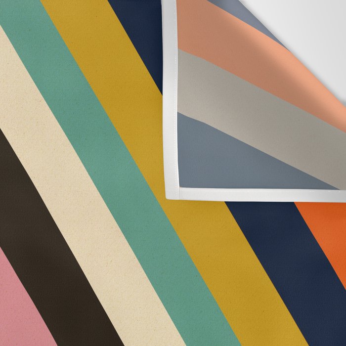 Mid Century Geometric Pattern Technicolor Diamond  Wall Tapestry Gallery Image 3