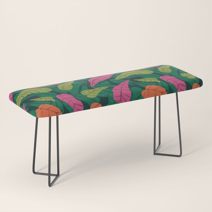 Tropical Leaf Pattern  Bench Gallery Image 1