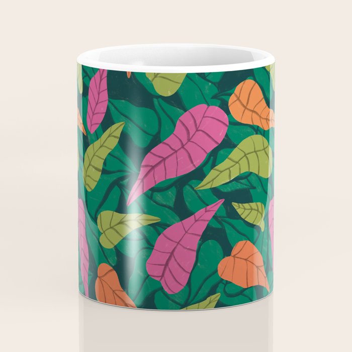 Tropical Leaf Pattern  Coffee Mug Gallery Image 4