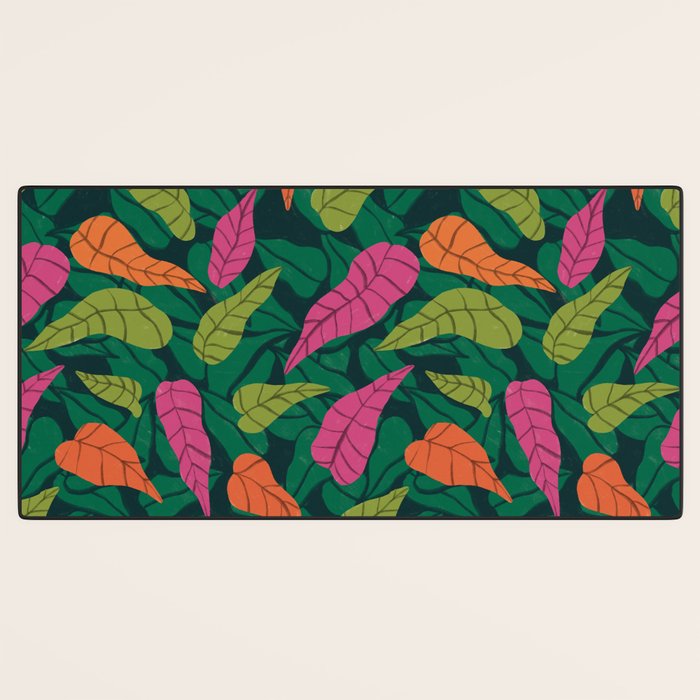 Tropical Leaf Pattern  Desk Mat Gallery Image 3