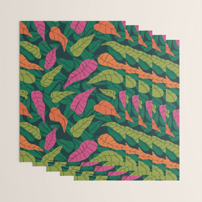 Tropical Leaf Pattern  Wrapping Paper Gallery Image 3