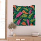 Tropical Leaf Pattern  Wall Tapestry Gallery Image 2
