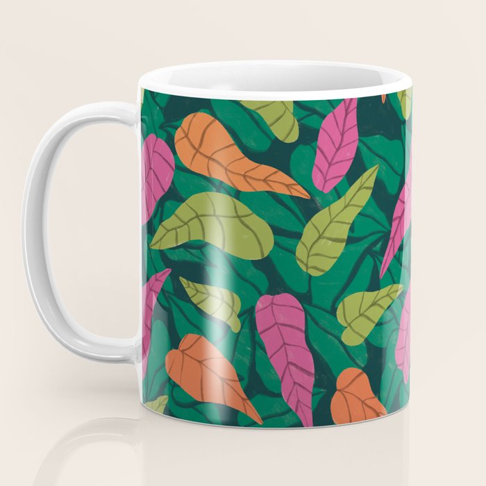 Tropical Leaf Pattern  Coffee Mug Gallery Image 3