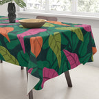 Tropical Leaf Pattern  Tablecloth Gallery Image 3