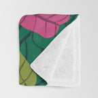 Tropical Leaf Pattern  Throw Blanket Gallery Image 3