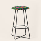 Tropical Leaf Pattern  Stool Gallery Image 1