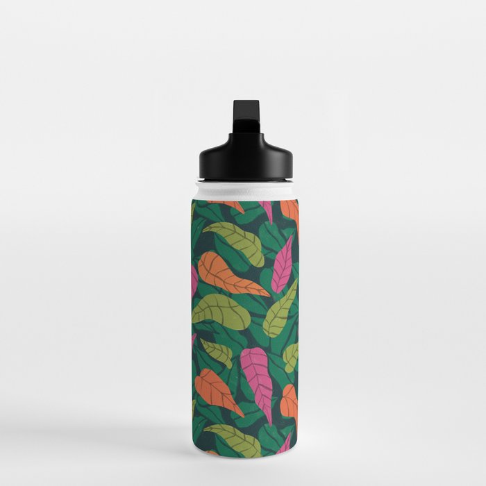 Tropical Leaf Pattern  Water Bottle Gallery Image 3
