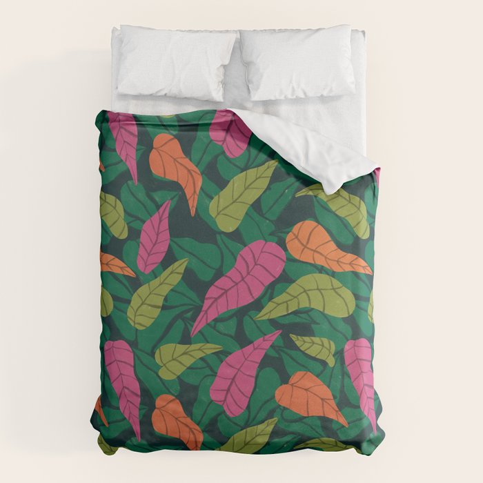 Tropical Leaf Pattern  Duvet Cover Gallery Image 1