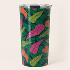 Tropical Leaf Pattern  Travel Mug Gallery Image 1