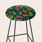 Tropical Leaf Pattern  Stool Gallery Image 2