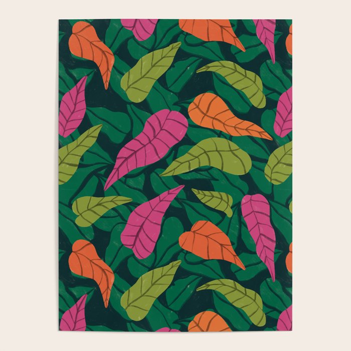 Tropical Leaf Pattern  Poster Gallery Image 4