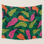 Tropical Leaf Pattern  Wall Tapestry Gallery Image 4