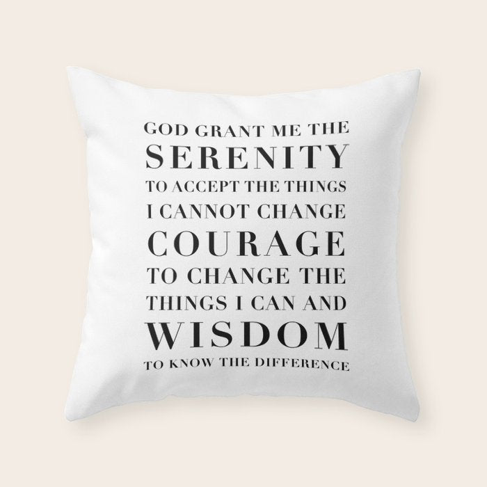 The Serenity Prayer Throw Pillow Gallery Image 1
