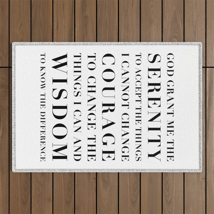 The Serenity Prayer Outdoor Rug Gallery Image 1