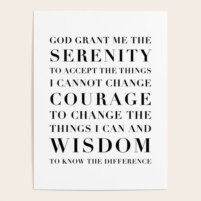 The Serenity Prayer Poster Gallery Image 1