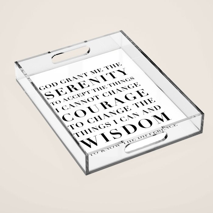 The Serenity Prayer Acrylic Tray Gallery Image 1