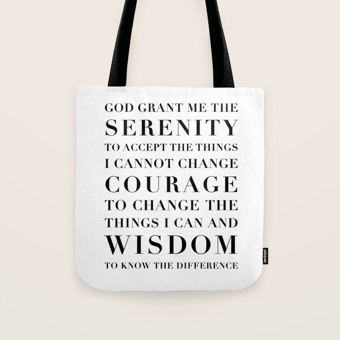 The Serenity Prayer Tote Bag Gallery Image 1