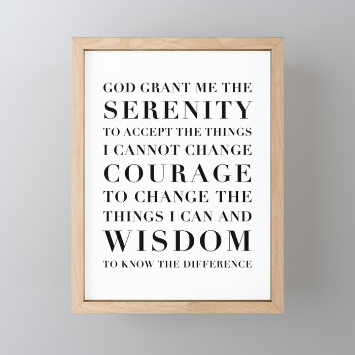 The Serenity Prayer Mini Art Print Gallery Image 1
