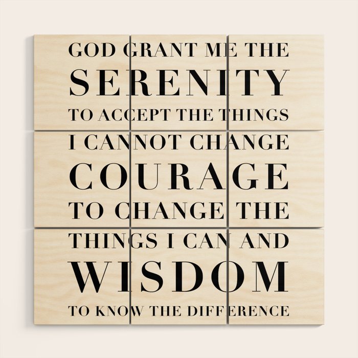 The Serenity Prayer Wood Wall Art Gallery Image 1