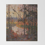 Tom Thomson Northern River 1915 Canadian Landscape Artist Throw Blanket Gallery Image 2