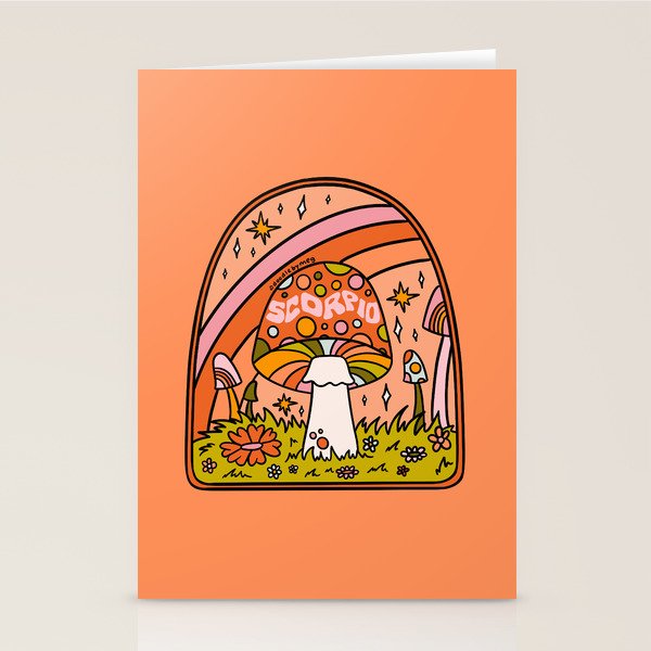 Scorpio Mushroom Stationery Card Gallery Image 2