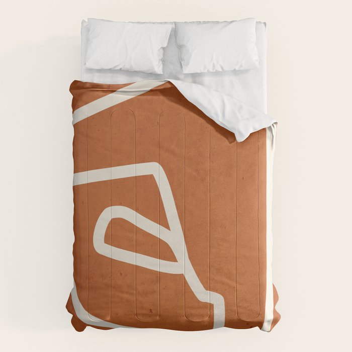 abstract minimal 57 Terracota Comforter Gallery Image 6