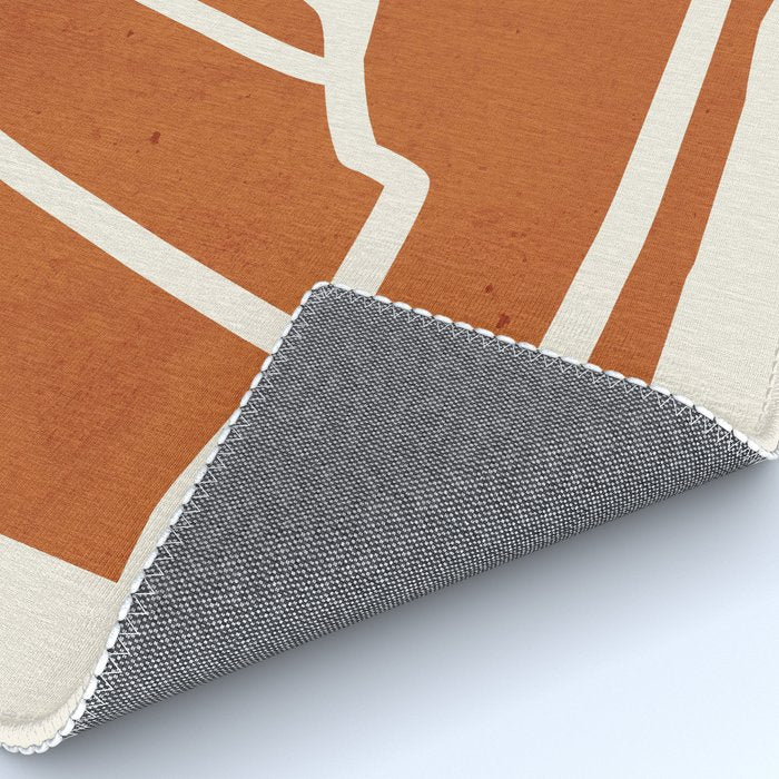 abstract minimal 57 Terracota Rug Gallery Image 4