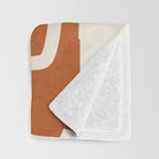 abstract minimal 57 Terracota Throw Blanket Gallery Image 3