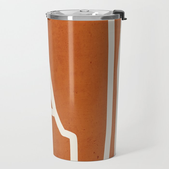 abstract minimal 57 Terracota Travel Mug Gallery Image 2