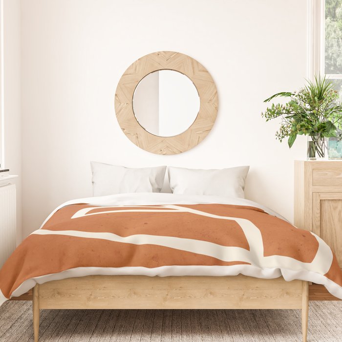 abstract minimal 57 Terracota Duvet Cover Gallery Image 3