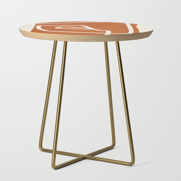 abstract minimal 57 Terracota Side Table Gallery Image 1