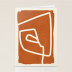 abstract minimal 57 Terracota Stationery Card Gallery Image 2