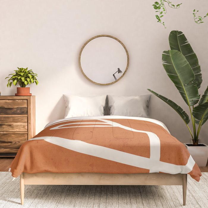 abstract minimal 57 Terracota Comforter Gallery Image 3