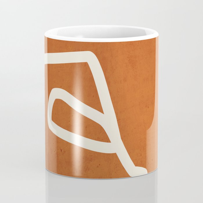 abstract minimal 57 Terracota Coffee Mug Gallery Image 4