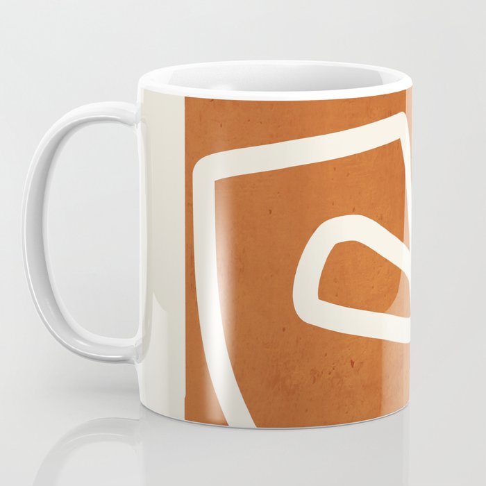 abstract minimal 57 Terracota Coffee Mug Gallery Image 3